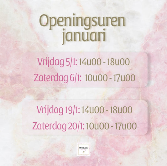 Openingsuren vanaf januari 2024