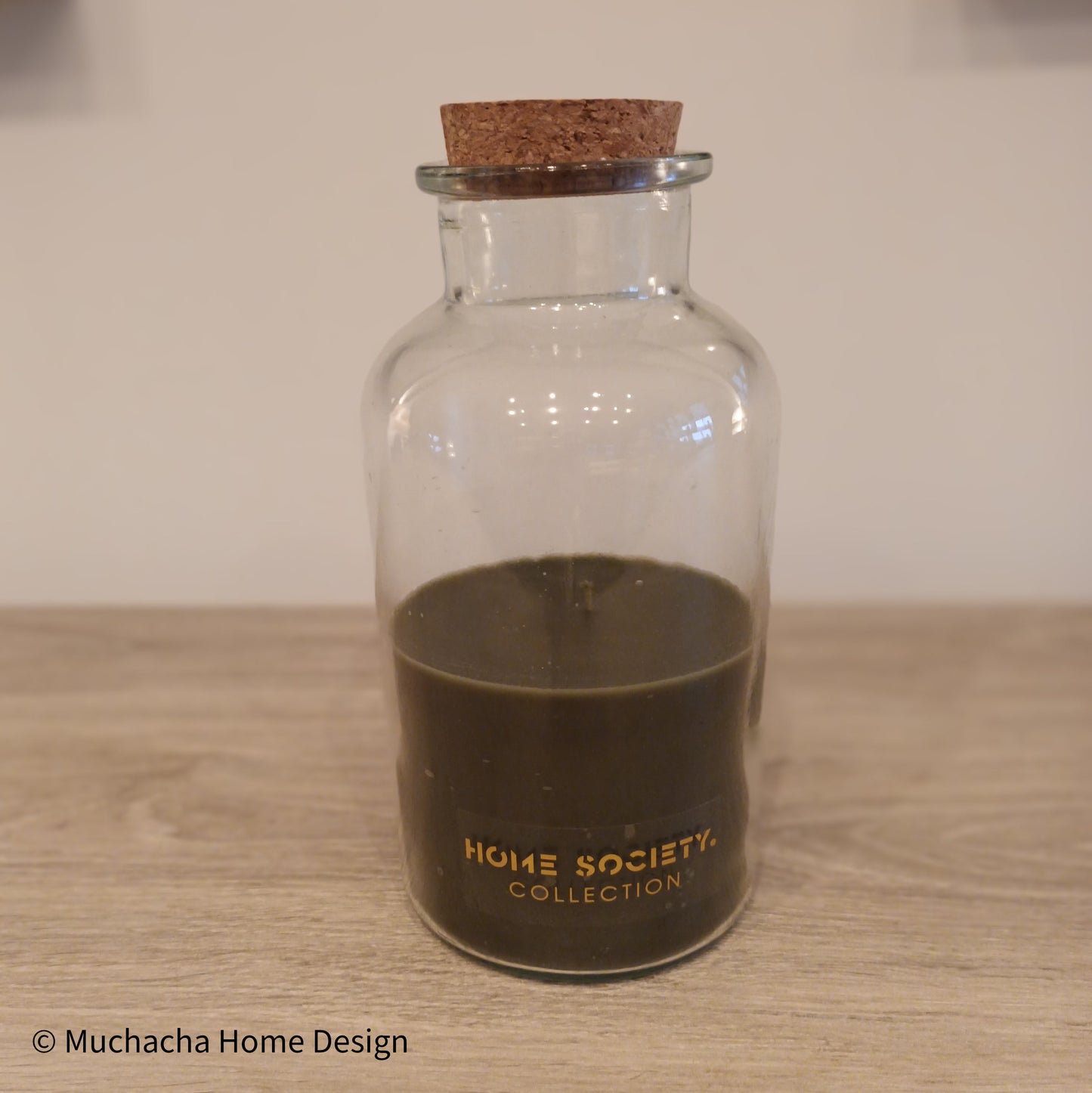 Kaars in glazen fles - Donker groen - Home Society