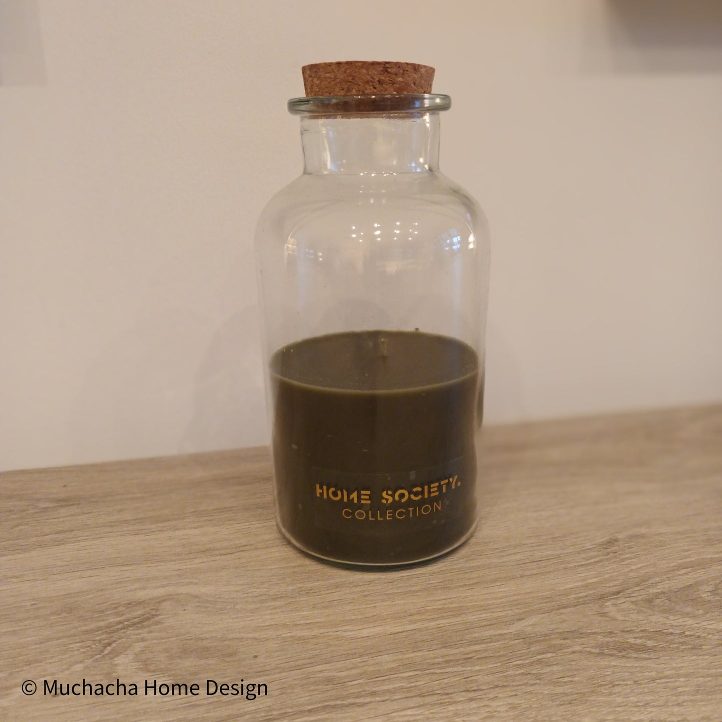 Kaars in glazen fles - Donker groen - Home Society