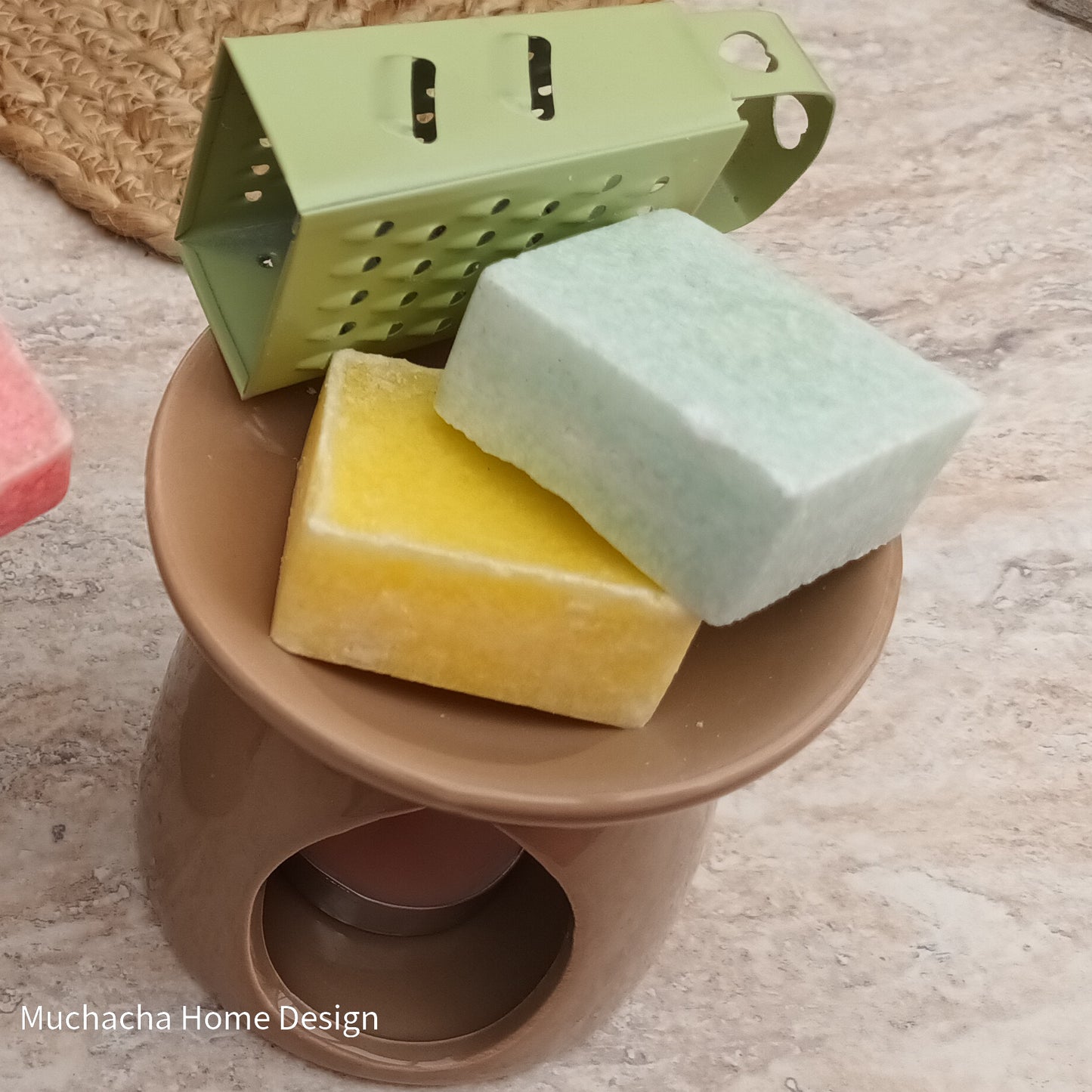 Geurbrander met geurblokjes en mini rasp