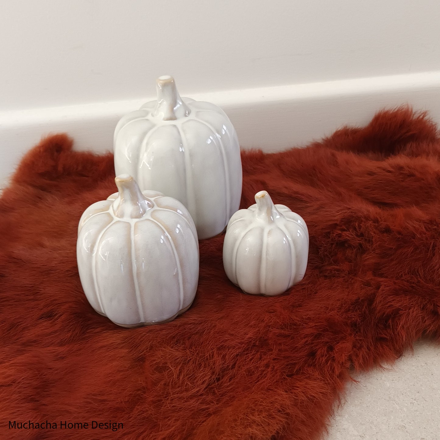 Pompoen - Decoratieve set - Steen - Grijs- Interieuraccessoires - Muchacha Home Design - Dendermonde