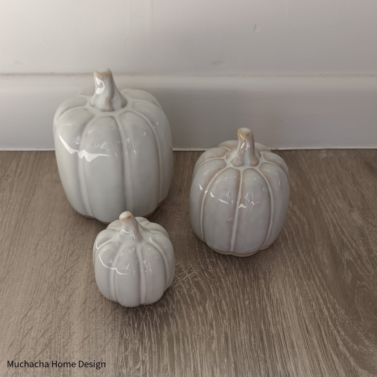 Pompoen - Decoratieve set - Steen - Grijs- Interieuraccessoires - Muchacha Home Design - Dendermonde