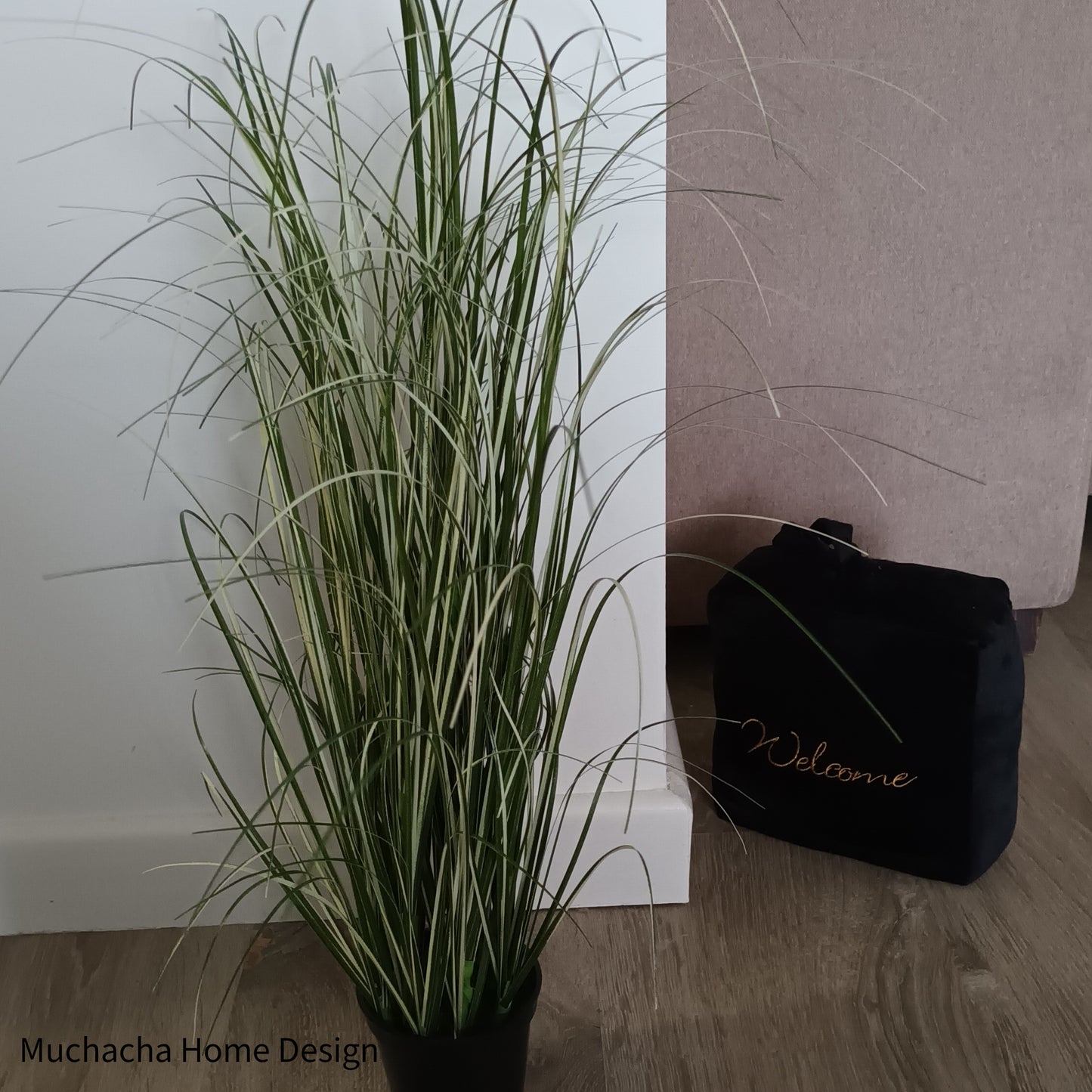 Siergras kunstplant - 2 soorten groen - 50 cm hoog