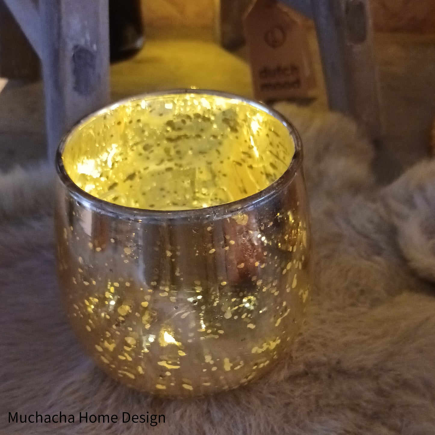 Kaarsenhouder goud- Glas - Geurkaarsen - Muchacha Home Design - Dendermonde