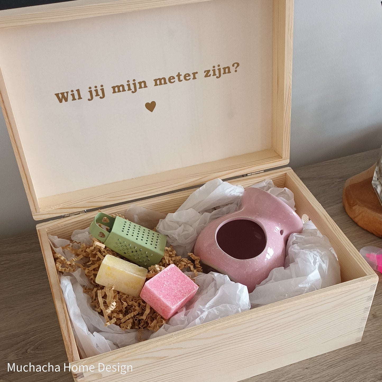 Geboortebox - Meter vragen - Herinnerings doos - Babybox - Gepersonaliseerd