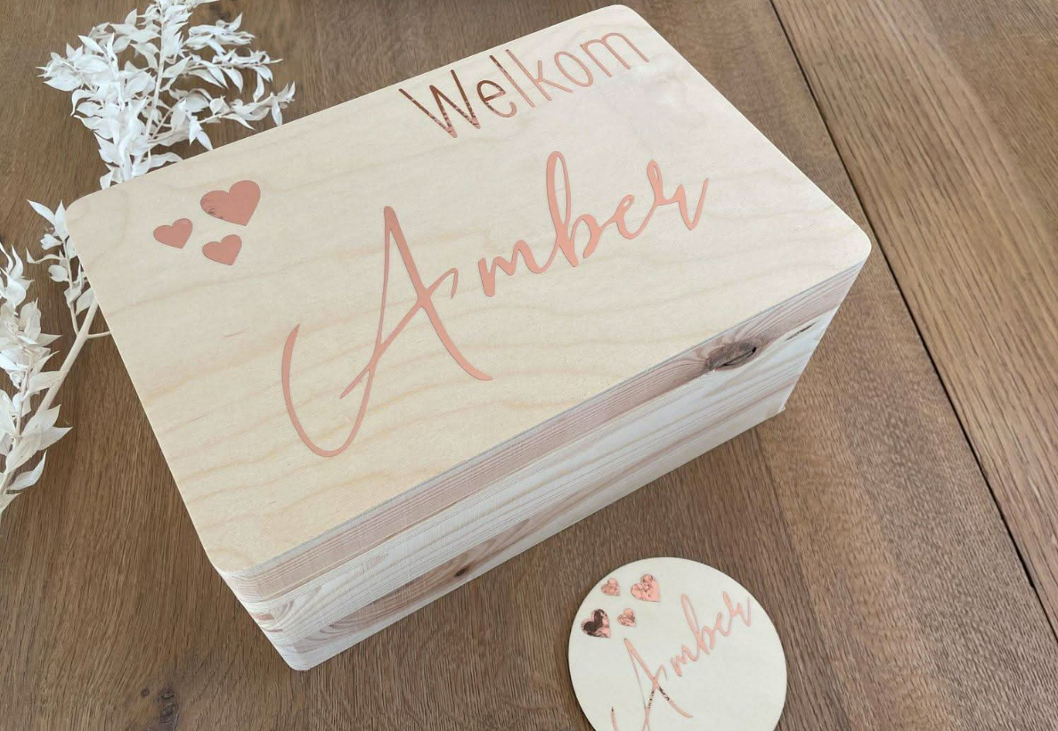 Geboortebox - Herinneringsbox - Gepersonaliseerd - Interieur - Cadeaus - Muchacha Home Design - Dendermonde