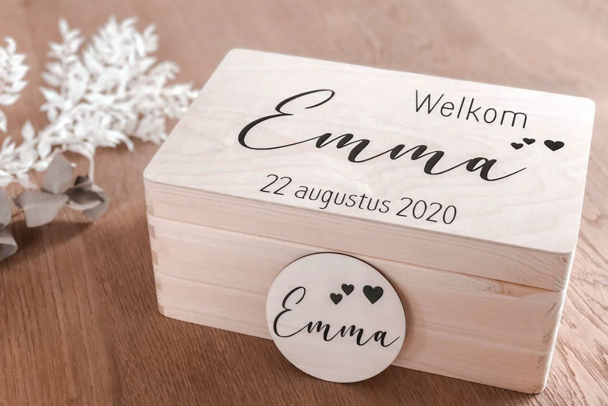 Geboortebox - Herinneringsbox - Gepersonaliseerd - Interieur - Cadeaus - Muchacha Home Design - Dendermonde