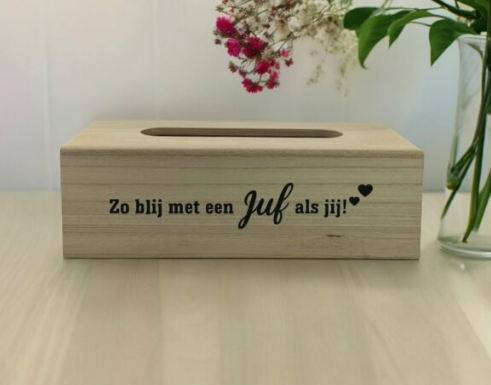 Tissuebox - Houten tissuebox - Gepersonaliseerd