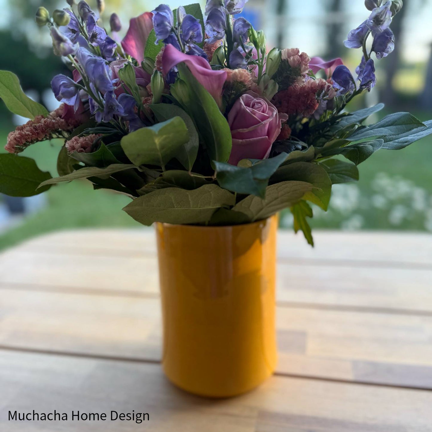 Groene metallic pot - H21cm