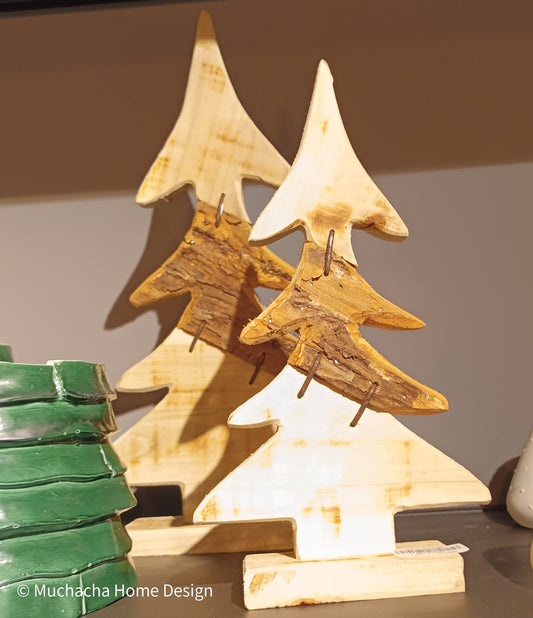 Houten kerstboom hoogte 39cm