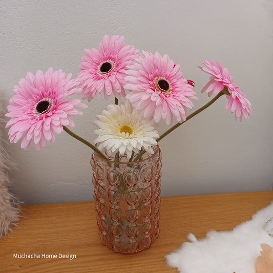Roze vaas met dots