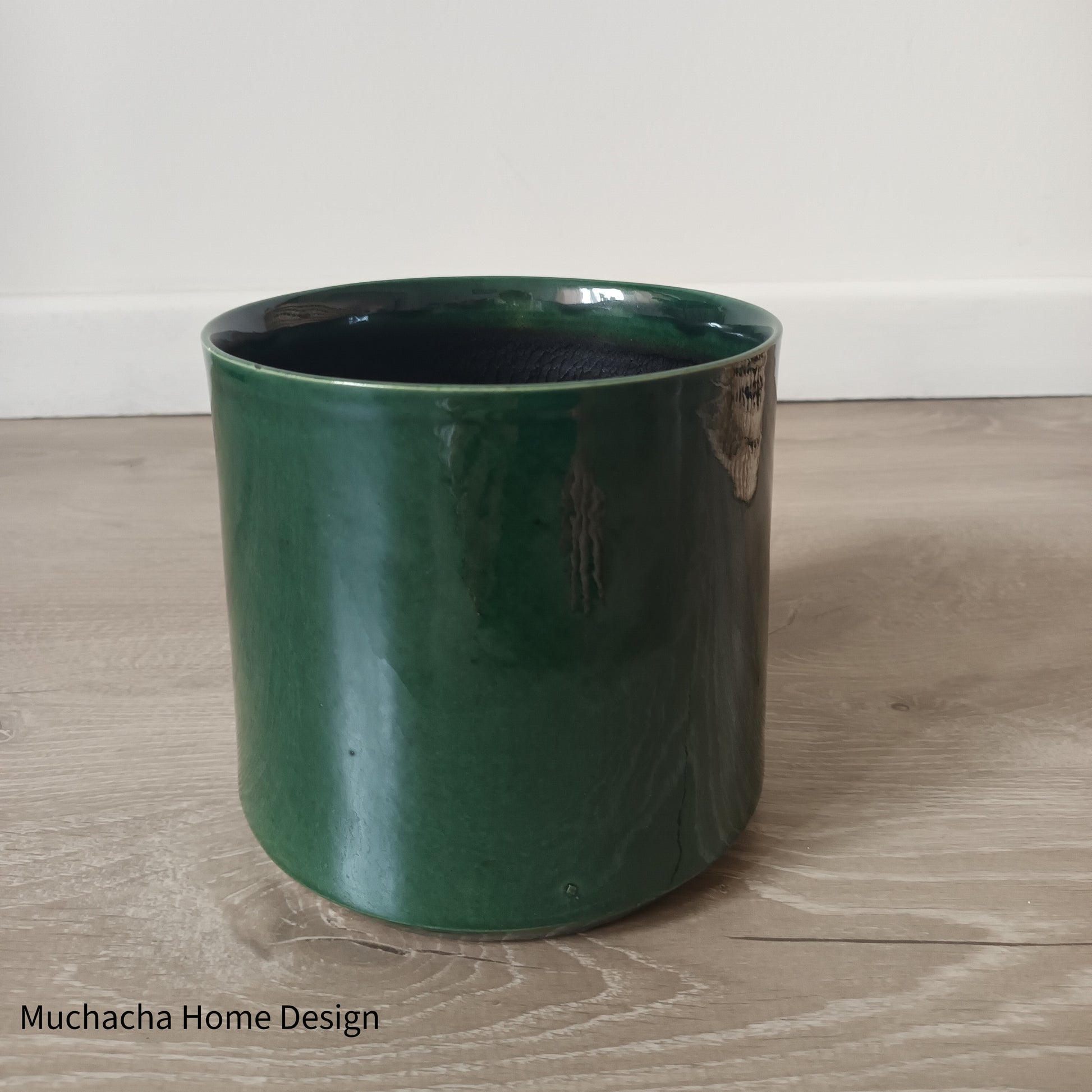 Bloempot metallic groen H13 Cm - Muchacha Home Design