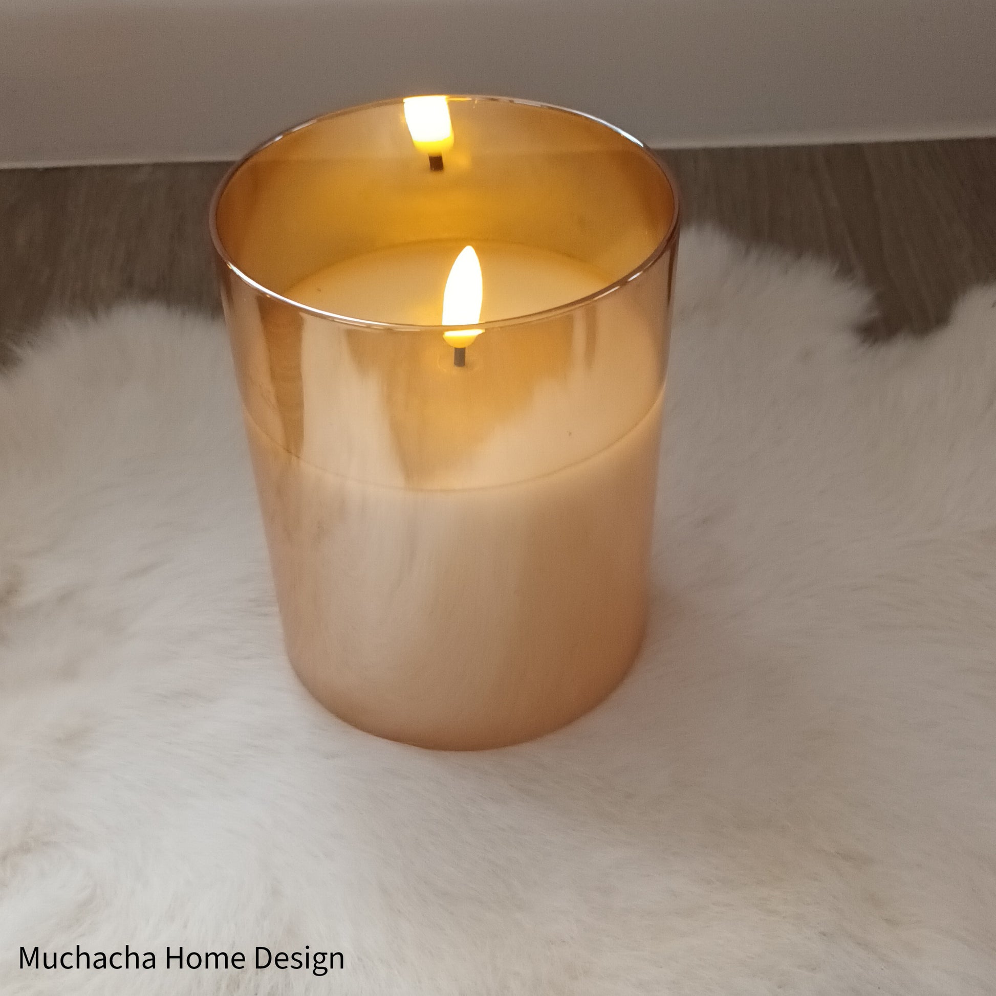 LED-kaarsen - Smokey Gold - M - Op batterijen - Interieuraccessoires - Muchacha Home Design - Dendermonde