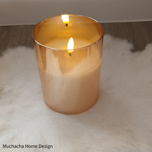 LED-kaarsen - Smokey Gold - M - Op batterijen - Interieuraccessoires - Muchacha Home Design - Dendermonde