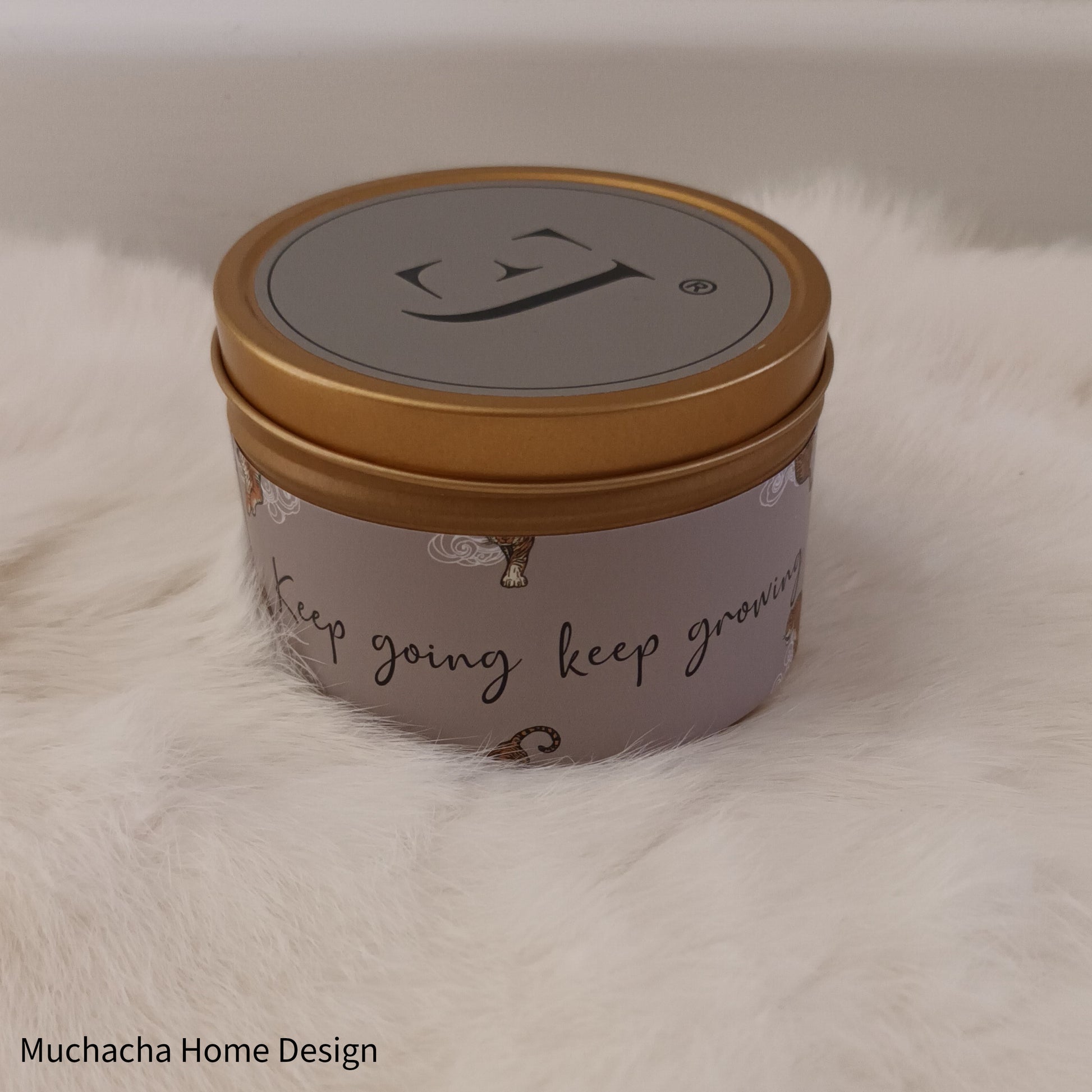 Geurkaars - Kristallen -  White Blossem tea - Keep going keep growing - Muchacha Home Design - Interieuraccessoires - Dendermonde