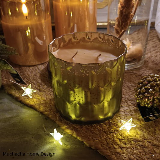 Luxueuze geurkaars - 2 Lonten - Goud