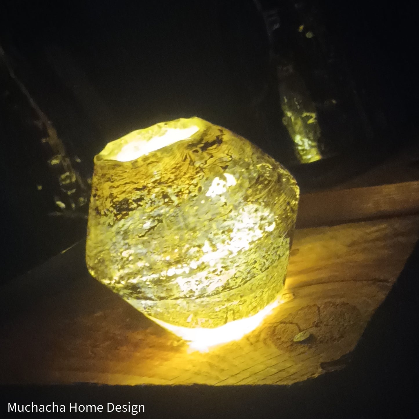 Kaarsenhouder - Bronsgoud - Craquelé