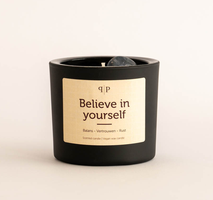 Geurkaars - Edelstenen - Believe in yourself - Huisparfum - Woonaccessoires - Cadeautip - Muchacha Home Design - Dendermonde