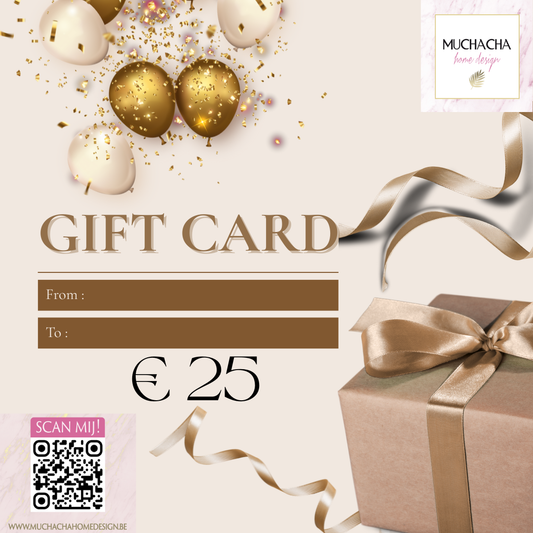 Cadeaubon - 25 euro - Muchacha Home Design 