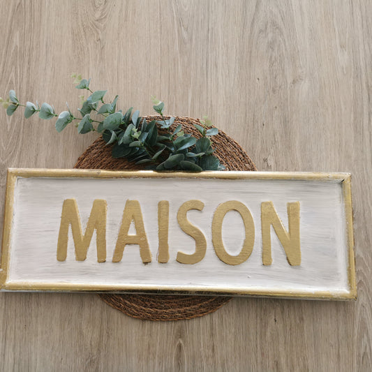 J-Line - Decoratief metalen bord goudkleurig - Maison