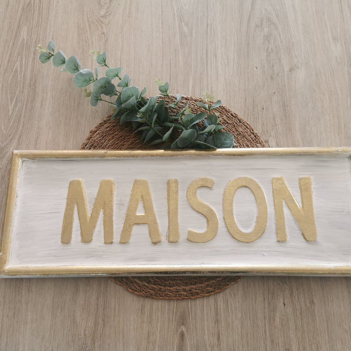 J-Line - Decoratief metalen bord goudkleurig - Maison