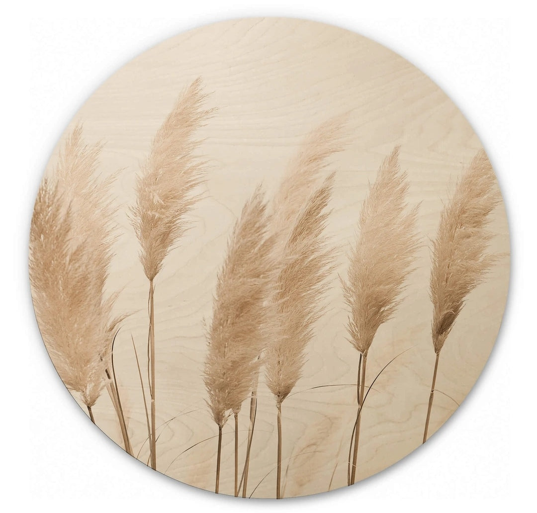 Muurcirkel - Forex - Pampas - 100 cm - verkrijgbaar in 2 designs Pampasgras