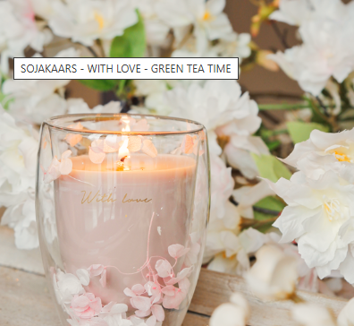 Luxe geurkaars - With Love - Theetas