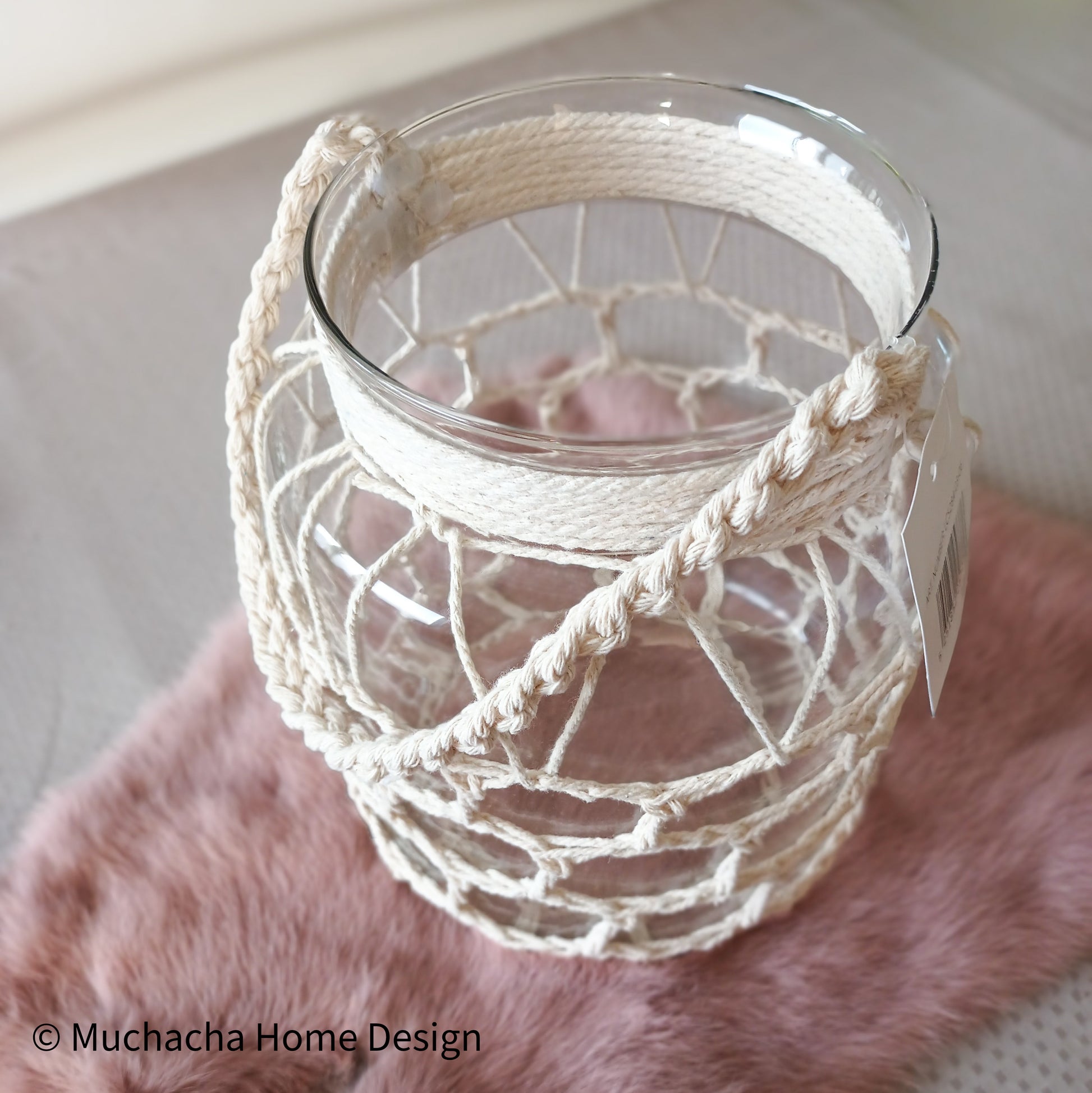 Decoratieve vaas met macramé - Met handvat - Muchacha Home Design - Interieuraccessoires - Dendermonde