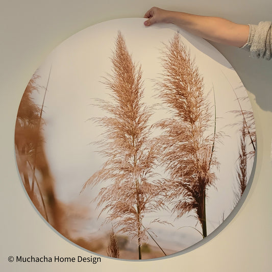 Muurcirkel - Forex - Pampas - 100 cm - verkrijgbaar in 2 designs Pampasgras